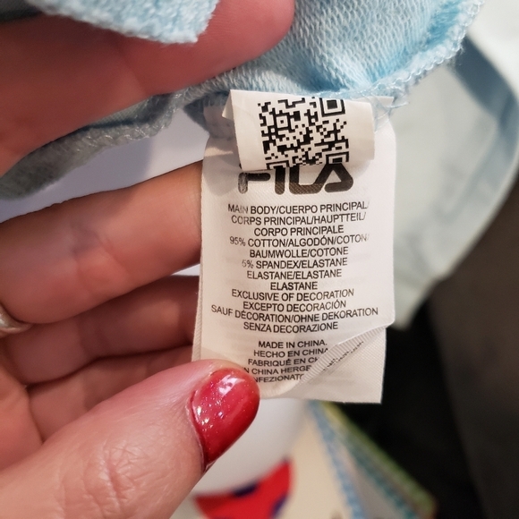 Fila Baby Blue Long Sleeve Pullover Sweatshirt Women's Large Pockets Athleisure - Picture 7 of 9